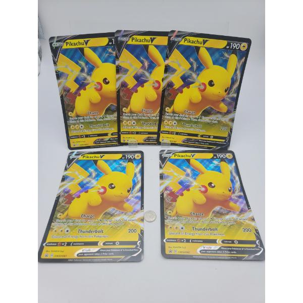 5 JUMBO POKEMON PIKACHU CARDS