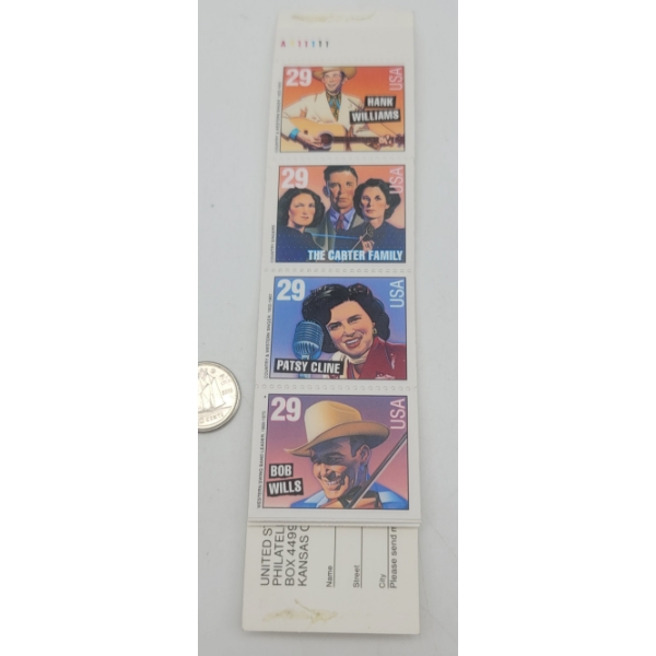 USA 29 Cent Country & Western 20 Stamps Unused Booklet
