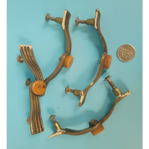 4 Bakelite & Metal Drawer Pulls