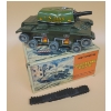 Image 2 : MARX Tin Toy Clock Work Drive MECHANICAL SPARKLING TANK in ORIGINAL BOX very clean