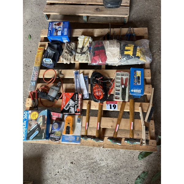 Hammers, Gloves, Staple Gun, Trouble Light, Digital Scale etc