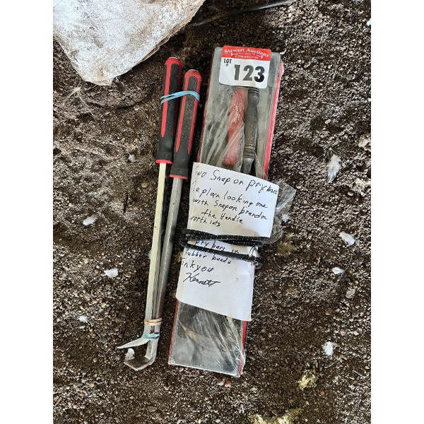 Snap on prybars, drill bits,tow straps/tie down straps