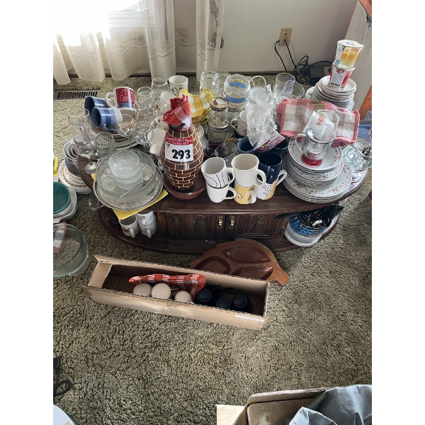 coffee table &dishes