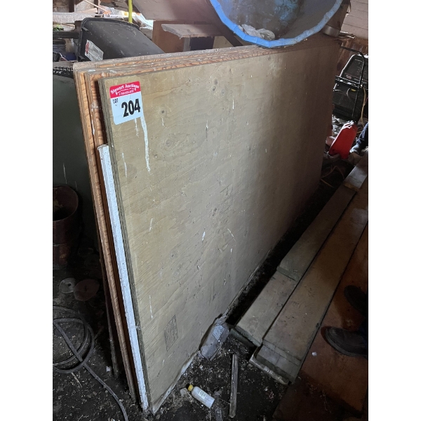 Plywood - 4 Sheets 5/8in. And 1-75", Plus Assortment of Plywood