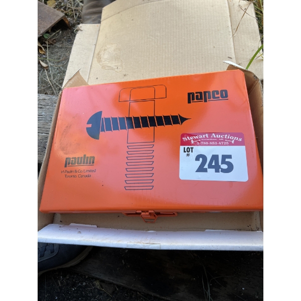 Papco Screw Set (new) and Organizer Bin