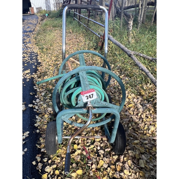 Garden Hose Roller with 3 100ft Hoses