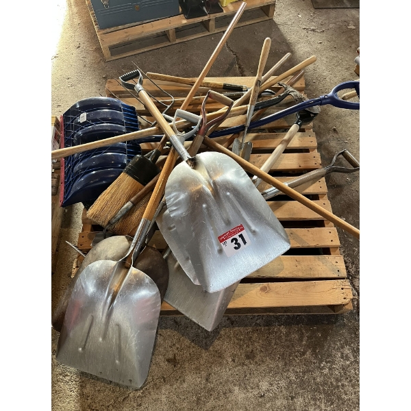 Pallet of Shovels, Mics.