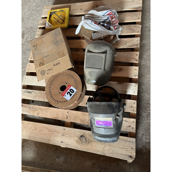 2 Welding Helmets, 2 Rolls Migwire
