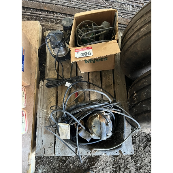 pallet of sump pumps