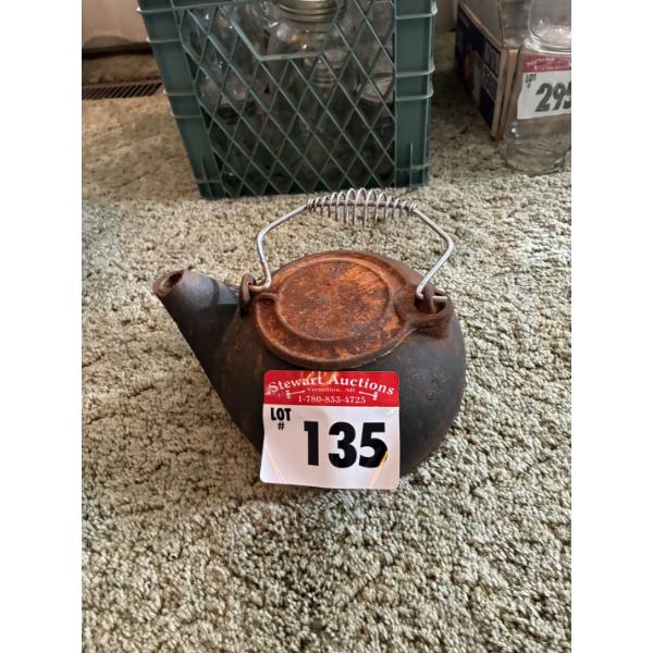 Old cast iron kettle