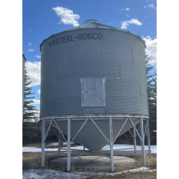 Westeel-Rosco 19ft hopper, temp cable, Rockyford large , 3900 bushels, lid