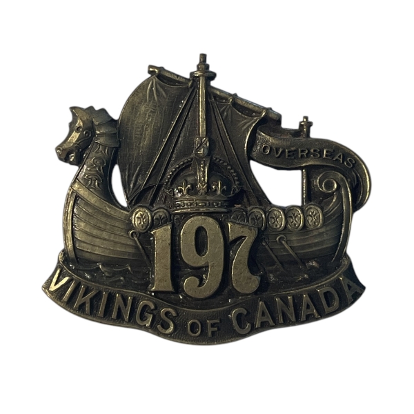 WW1 CEF 197th Battalion (Vikings) Cap Badge