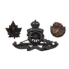 Image 1 : Royal Canadian Artillery Bronze Cap Badge & two WW2era Service Pins