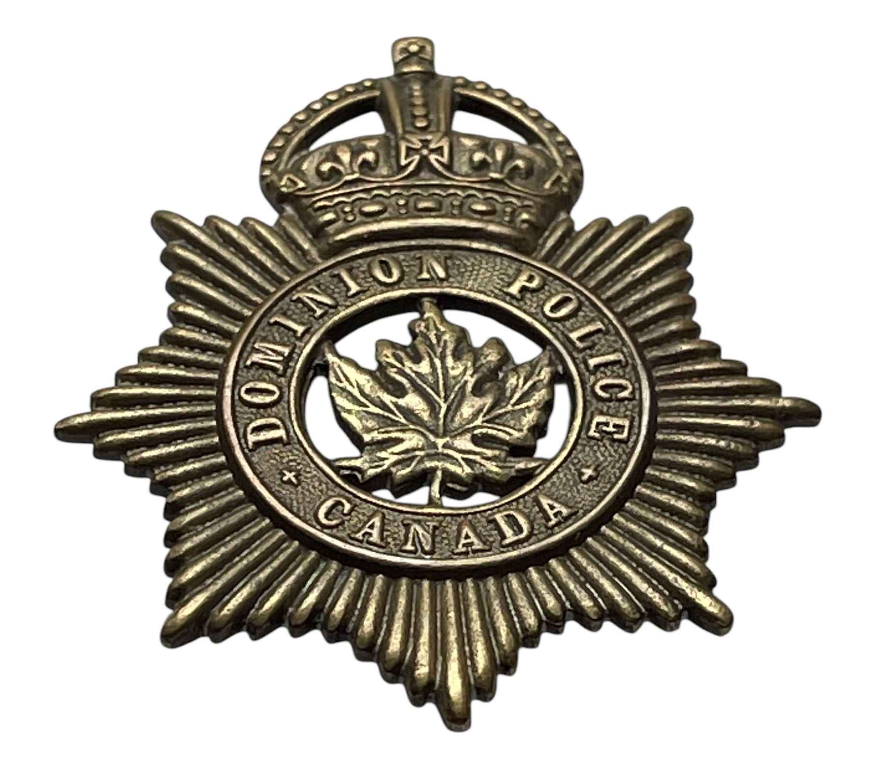 Dominion Police of Canada Forage Cap Badge
