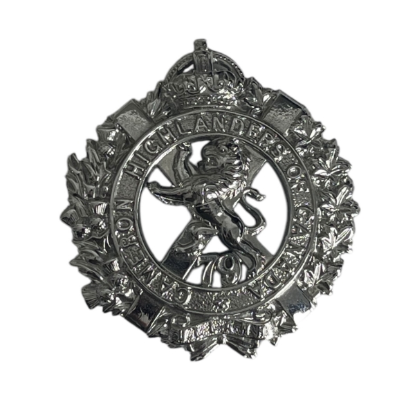 Pre WW1 Canadian 79th Cameron Highlanders Glengarry Cap Badge