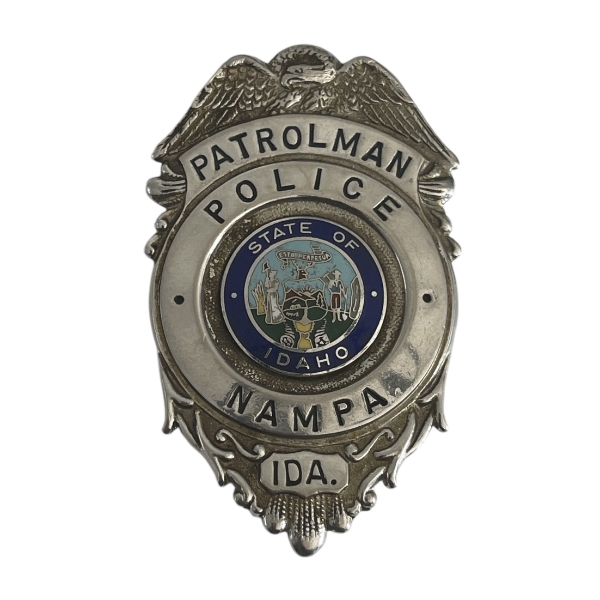 Old Vintage Patrolman Nampa Idaho Police Badge