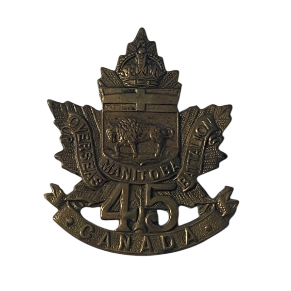 WW1 CEF 45th Battalion (Manitoba) Cap Badge