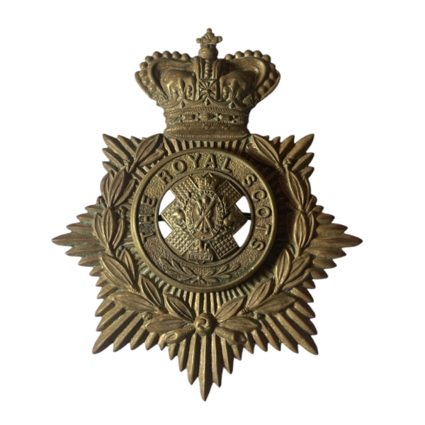 Royal Scots Helmet Plate Badge