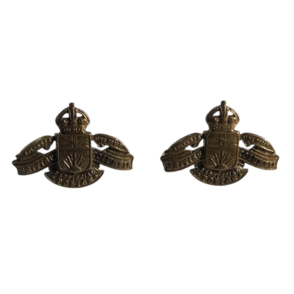 British Columbia Provincial Police Collar Badge Pair