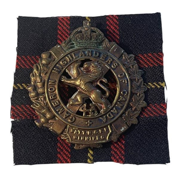 WW1 CEF 43rd Battalion (Cameron Highlanders of Canada) Cap Badge