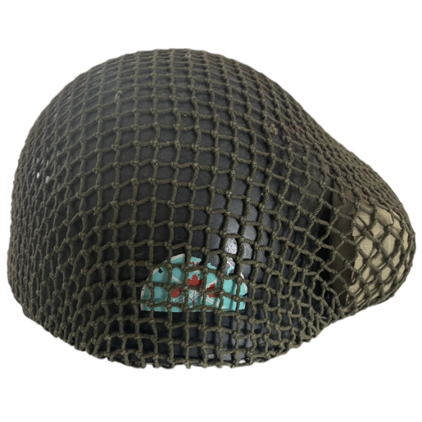 Canadian Paratrooper Combat Helmet with netting and gauze pack
