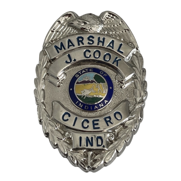 Old Vintage Cicero Indiana Marshal Police Badge
