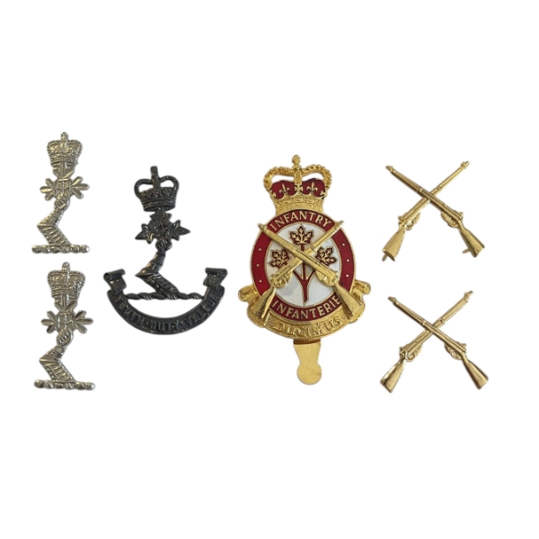 Canadian Military Branch Badge Lot - RMC (Royal Military College) and Infantry Branch