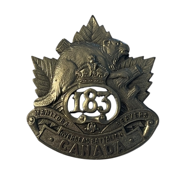 WW1 CEF 183rd Battalion (Manitoba Beavers) Cap Badge