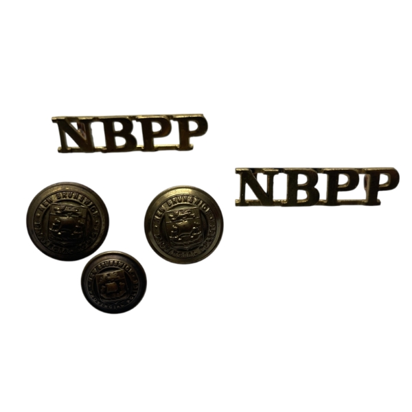 New Brunswick Provincial Police NBPP Shoulder Title Pair and Uniform Buttons