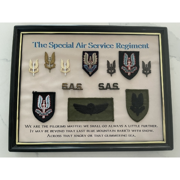 British SAS Special Air Service Regiment Badge Display