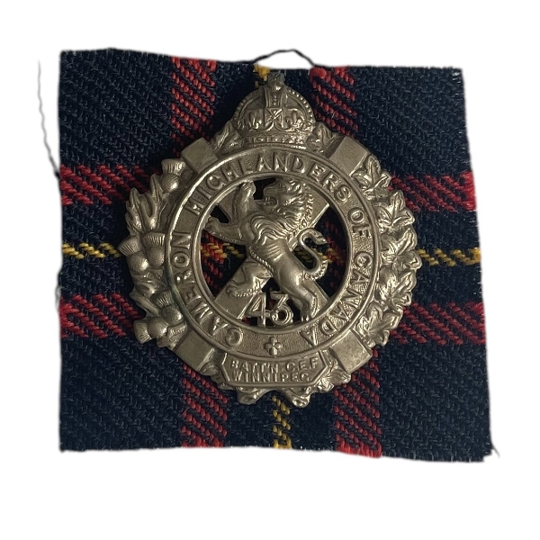 WW1 CEF Canadian 43rd Battalion Cap Badge