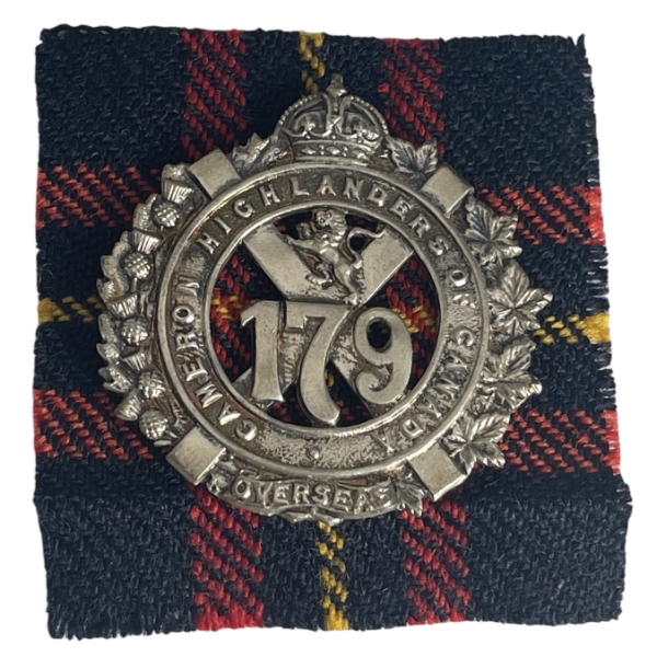 WW1 CEF Canadian 179th Battalion Cap Badge