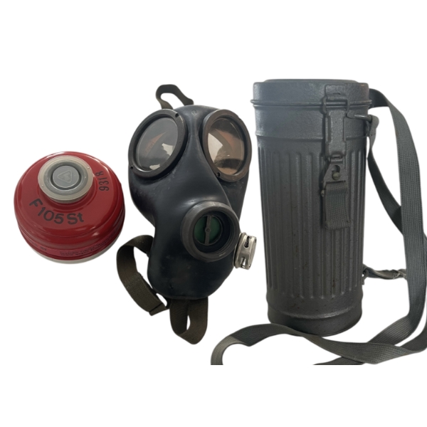 German Gas Mask with Filter and Canister