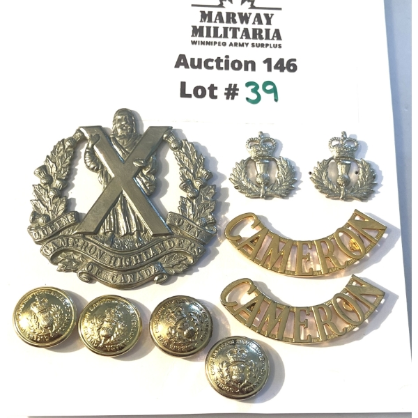 Queens Own Cameron Highlanders Badge Lot