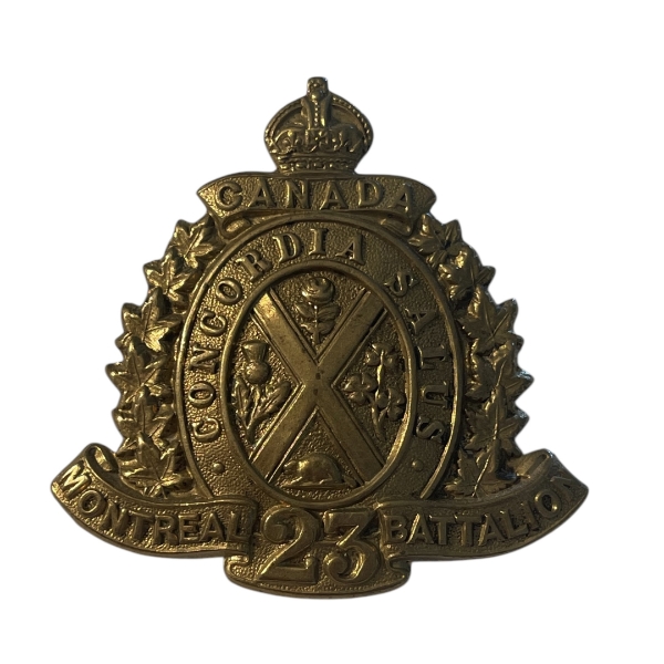 WW1 CEF 23rd Battalion (Montreal) Cap Badge