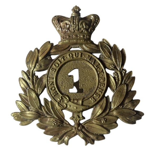 Royal Scots Helmet Plate Badge