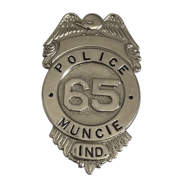 Old Vintage Muncie Indiana Police Badge