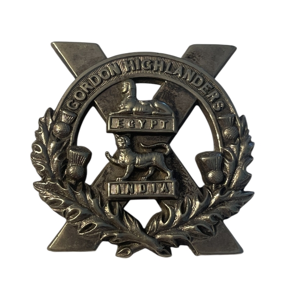 British Gordon Highlanders Officers Sterling Sporran Badge