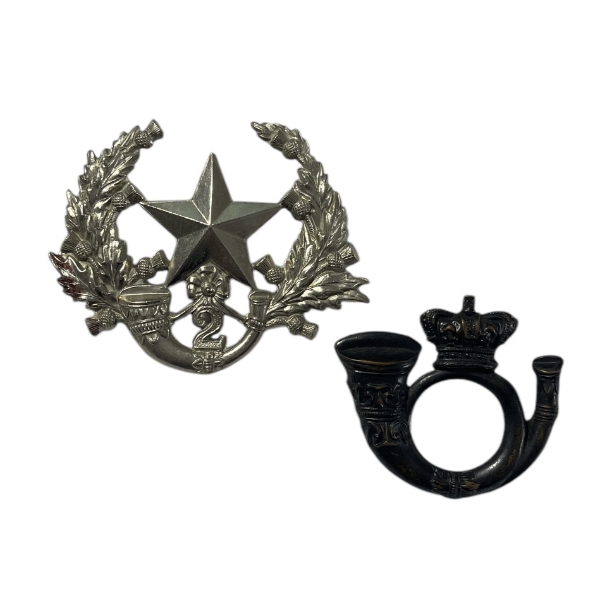 11th Lanarkshire Rifles Regiment and 2nd Volunteer Battalion Cameronians Badge Lot