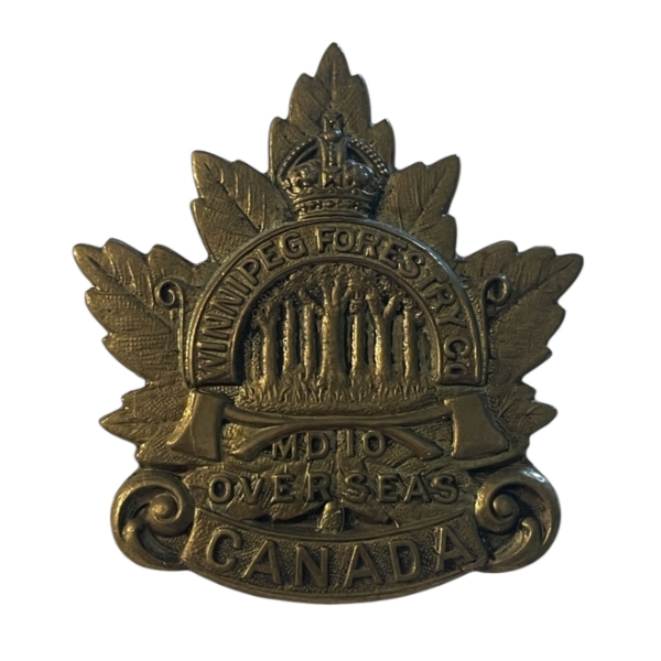 WW1 CEF Winnipeg Forestry Company Cap Badge
