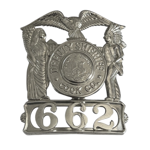 Old Vintage Cook County Illinois Deputy Sheriff Police Badge