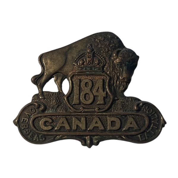 WW1 CEF 184th Battalion (Lisgar / Manitou) Cap Badge