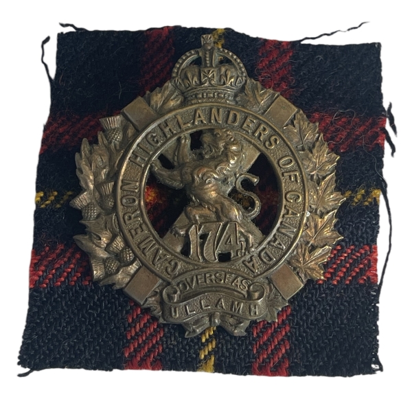WW1 CEF Canadian 174th Battalion Cap Badge