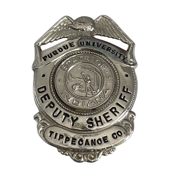 Old Vintage Indiana Purdue University Tippecanoe Co Police Badge