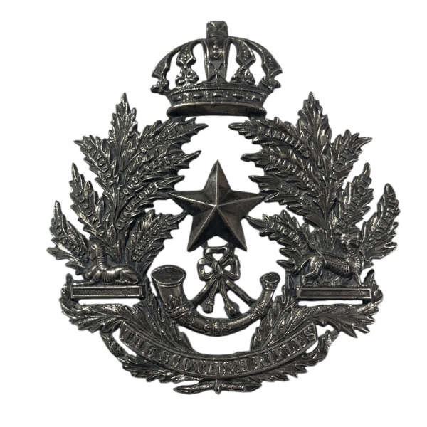 Cameronians Scottish Rifles Helmet Plate Badge