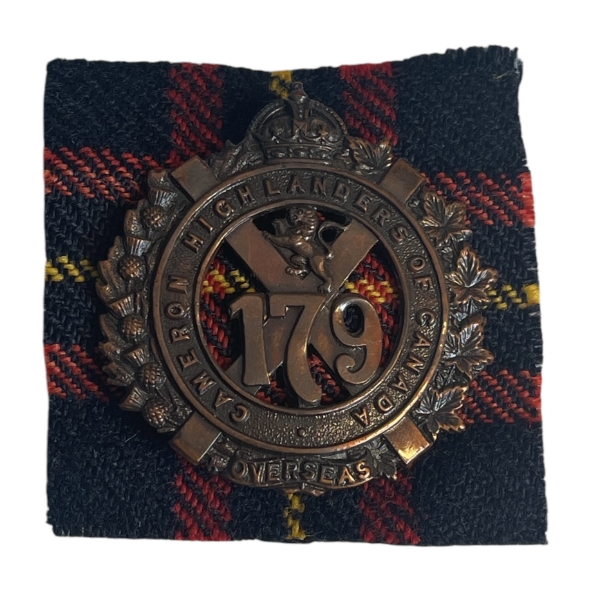 WW1 CEF Canadian 179th Battalion Cap Badge