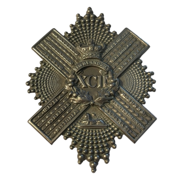 British Gordon Highlanders 92nd Highlanders Cross Belt Plate Centre Badge