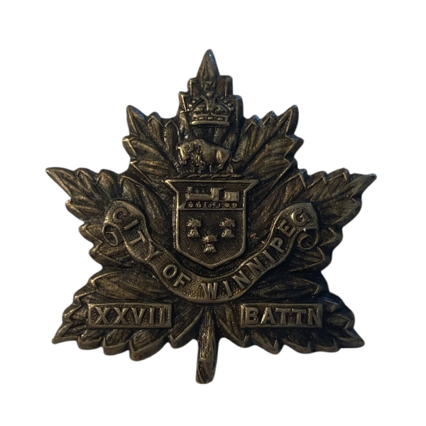 WW1 CEF 27th Battalion (City of Winnipeg) Cap Badge