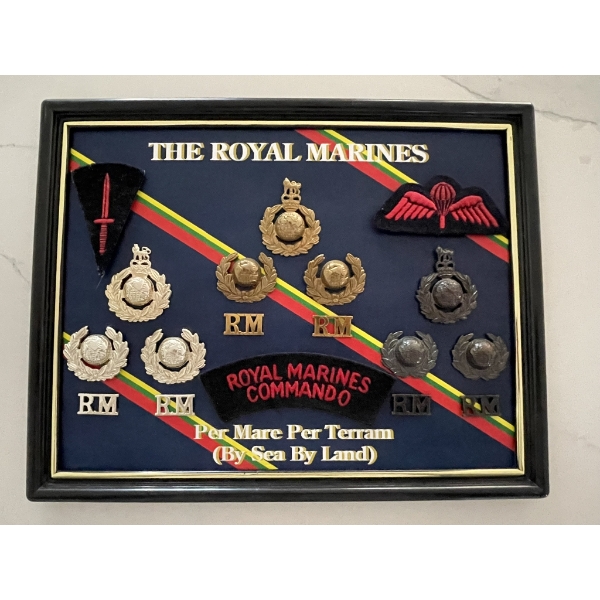 British Royal Marines Badge Display