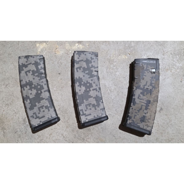 3 Pack of Laser Etched Camo PMAGs